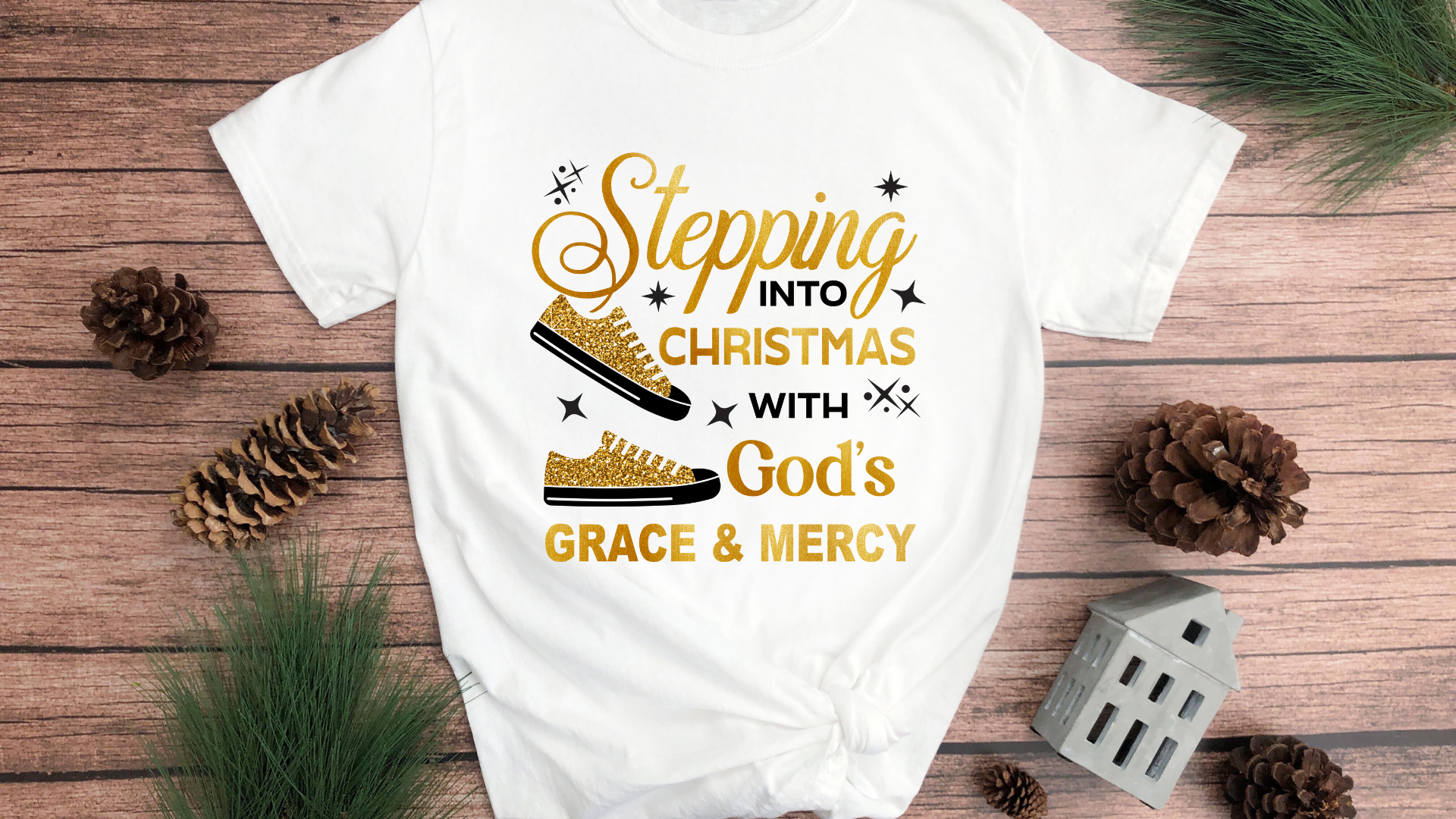 Stepping Into Christmas With God’s Mercy T-Shirt